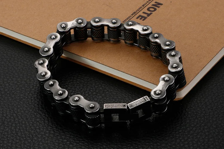 MEN CHAIN-BRACELET BLACK