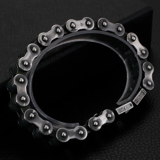 MEN CHAIN-BRACELET BLACK