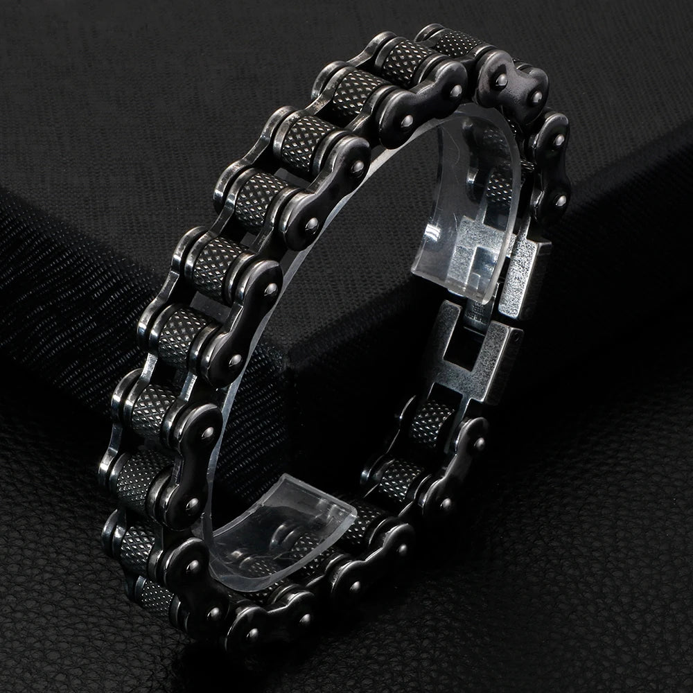 MEN CHAIN-BRACELET BLACK