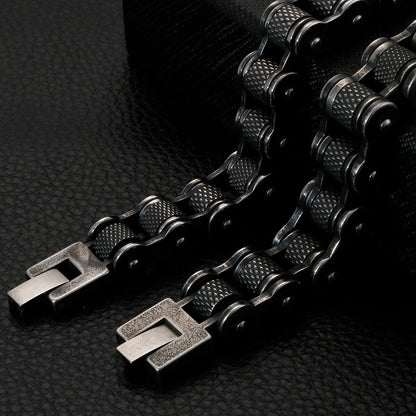 MEN CHAIN-BRACELET BLACK