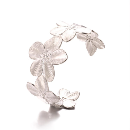 FLOWER CUFF BRACELET BANGLE FOR WOMEN