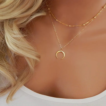 FASHION GOLD COLOR BALL BEAD LONG TASSEL PENDANT NECKLACE FOR WOMEN