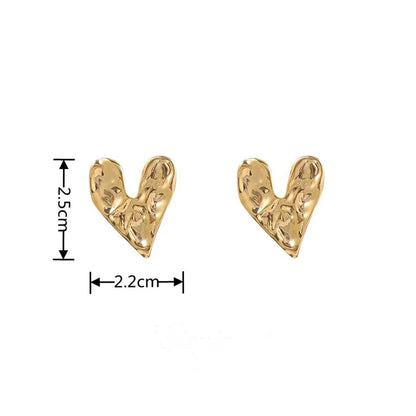 EARRING STUD HEART FOR WOMEN