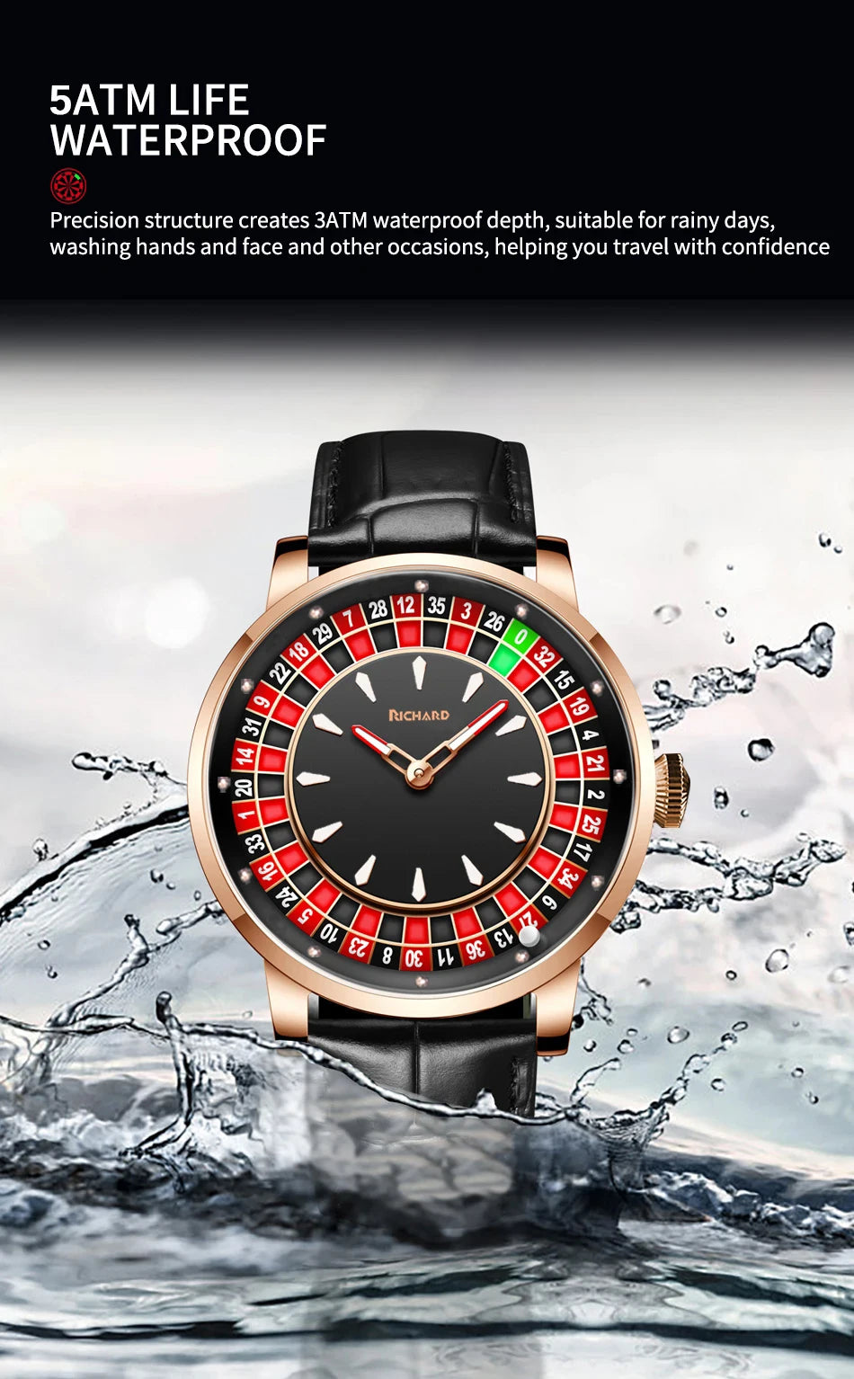 GAMBLING WATCH FOR MEN